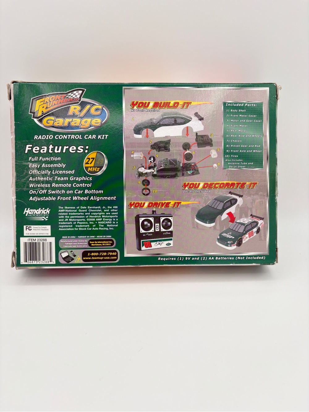 Front Runners R/C Garage Radio Control Car Kit You Build It NASCAR #88 Earnhardt - Picture 2 of 13